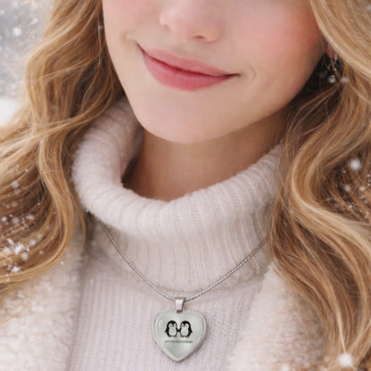 “Let's Do This Forever” Penguin Heart Necklace – A Symbol of Always Together