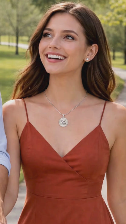 Dopamine Love Molecule Circle Necklace – Meaningful Science-Inspired Pendant Gift for Love, Connection & Joy