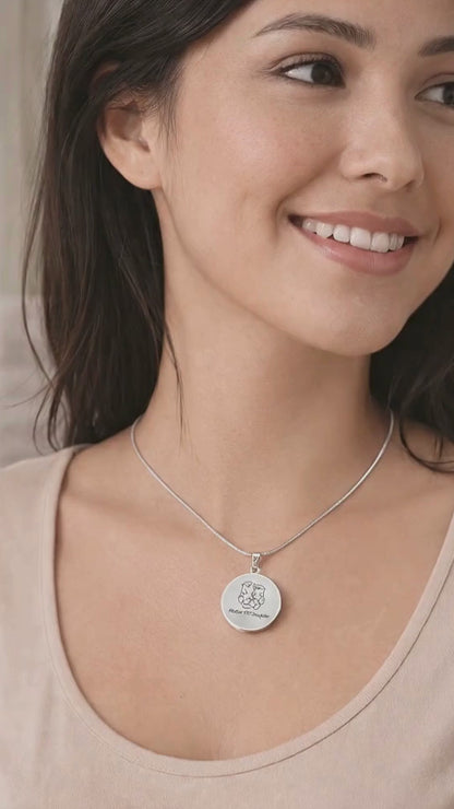 Mother ♥ Daughter Otter Circle Necklace — Meaningful Gift for Moms & Daughters