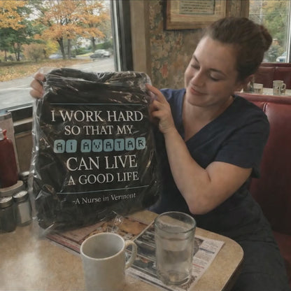 Nurse Appreciation Gift for Her | I Work Hard So My AI Avatar Can Live a Good Life | Vermont Nurse Hoodie