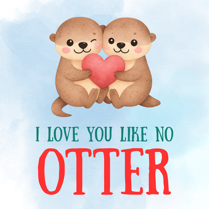 Otter Heart Necklace – Cute Couple Jewelry