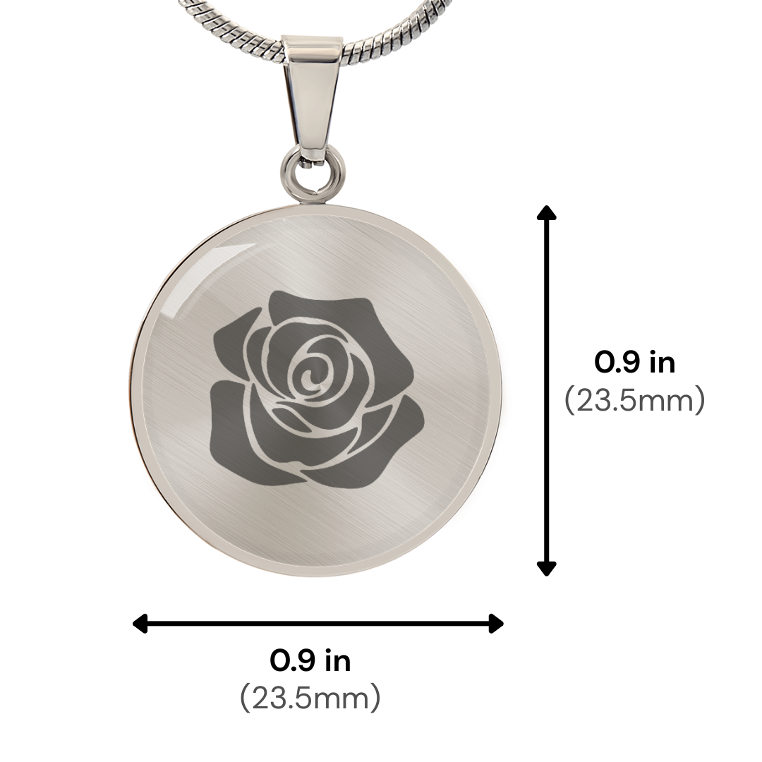 Rose Necklace Gift – Romantic Floral Pendant