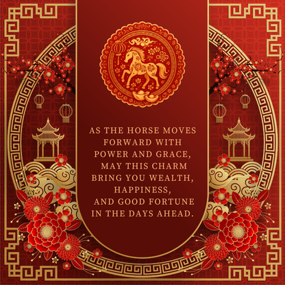 Lucky Horse Medallion Necklace for Prosperity Strength and New Beginnings