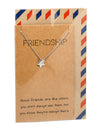 Ria Best Friend Necklaces with Star Pendant and Friendship Quotes Greeting Card