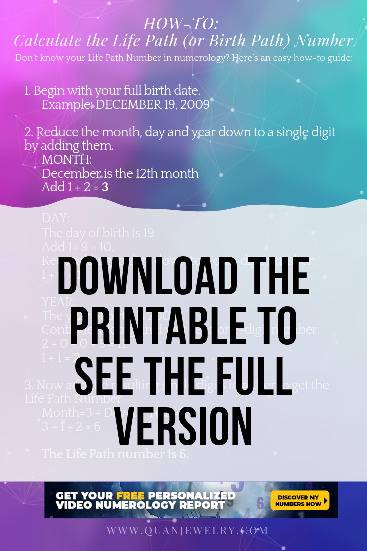 Life S Path Free Numerology Life Path Calculator Chart - Quan Jewelry – Quotes Jewelry