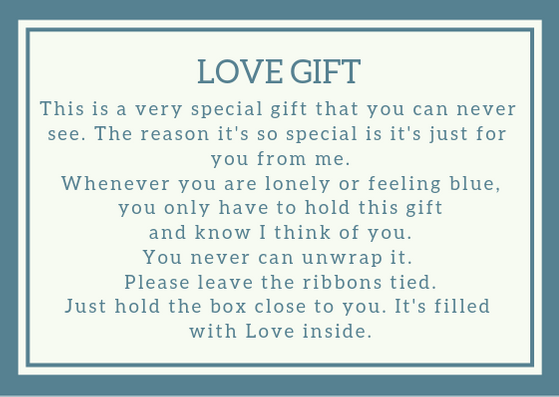 Free Love in a Box Gift Printables