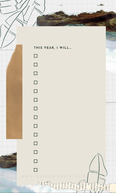 Free New Year's Resolution List for 2021