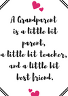 Free Grandparents Day Quote Card Printables