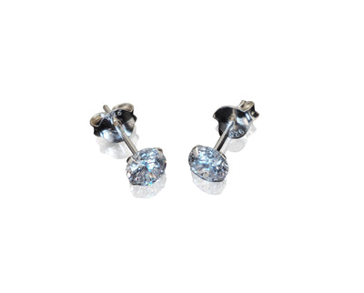 Clarisse Cubic Zirconia Stud Earrings for Women with Earring Jackets