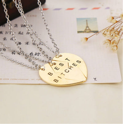 3-Piece Best B*****s Friendship Necklace