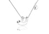 Abilene Two Hanging Sloth Pendant Necklace, Running Team Necklace, Gifts for Best Friend