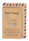 Kinsley Best Friend Necklaces for Women with Angel Wing Pendant