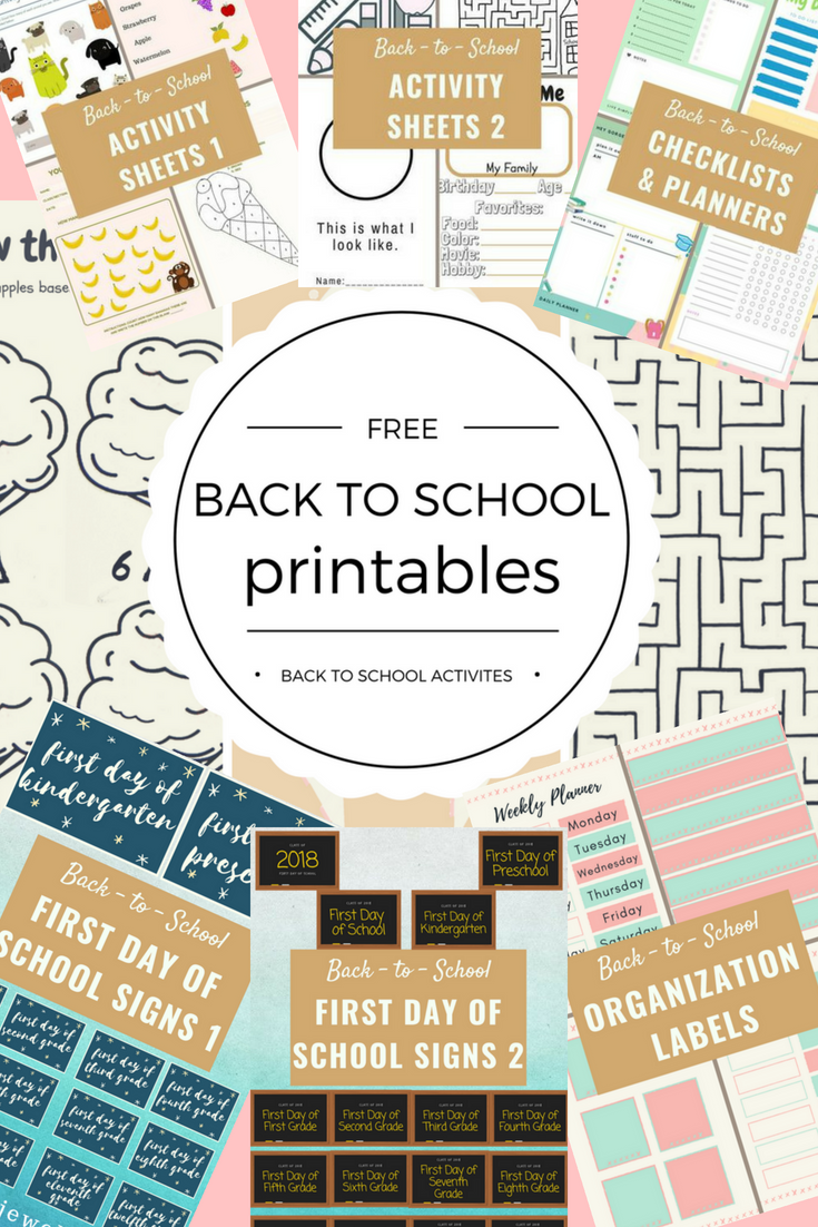 Free Back-to-School Printables Complete Edition
