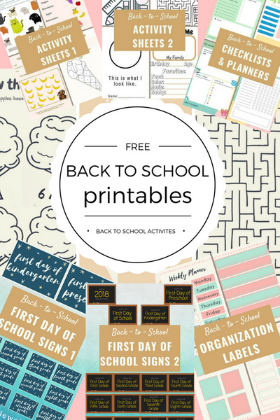 Free Back-to-School Printables Complete Edition