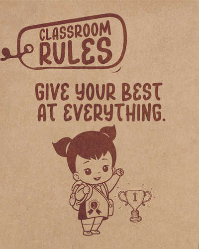 Free Back-To-School Printables Classroom Rules Poster