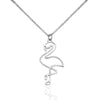 Belva Flamingo Pendant Necklace, Gifts for Women with Inspirational Quote on Greeting Card