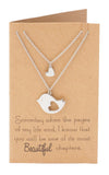 Sabrina Mother and Daughter Bird's Heart Necklace Set for 2