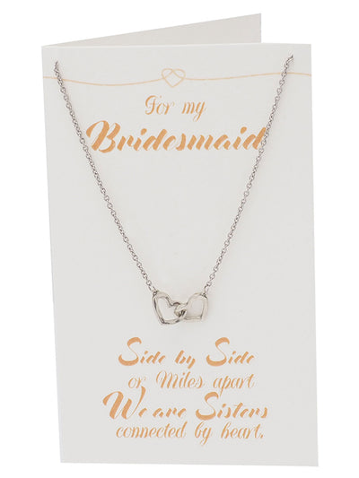 Bridget Bridesmaid Gifts Interlocking Hearts Necklace