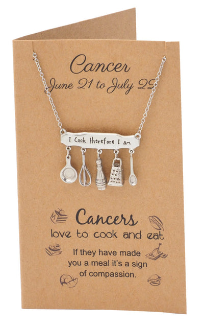 Jaden Cancer Zodiac Birthday Cards Engraved Gifts for Mom Chef Cooks