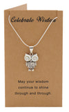 Ruth Owl Necklace Graduation Gifts and Cards with Wisdom Quotes