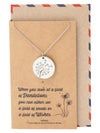 Zelda Dandelion Plate Pendant Necklace, Inspirational Jewelry for Women