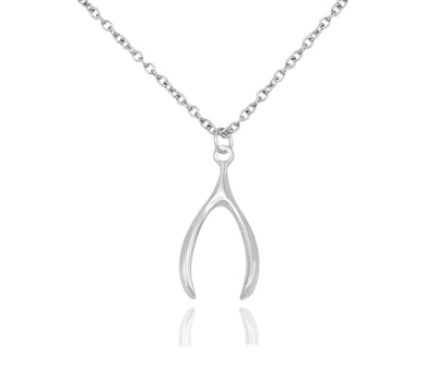 Dasha Good Luck Wishbone Necklace