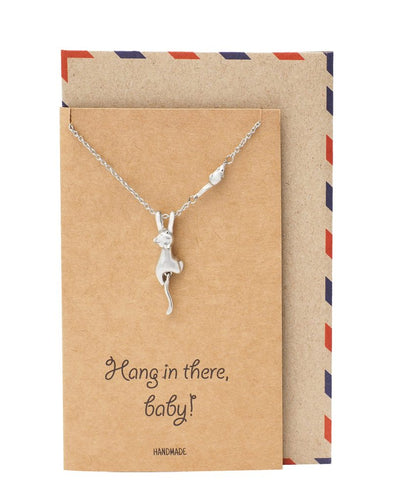 Emersyn Hanging Cat Pendant Necklace