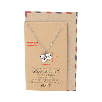 Enie Happy Birthday Granddaughter Quotes Koala Mama Bear Necklace