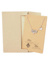 Marj Family Tree Necklace with Bird Charm Pendant and Greeting Card