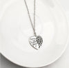 Andrea Mother Daughter Forever Necklace with Engraved Letters Pendant