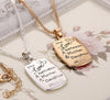 Jeann Mother Daughter Chain Necklace With "The love between mother and daughter" Letter Pendant