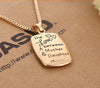 Jeann Mother Daughter Chain Necklace With "The love between mother and daughter" Letter Pendant