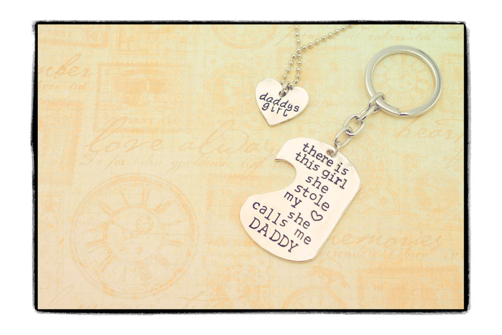 Dominic Father Daughter Personalized Keychain