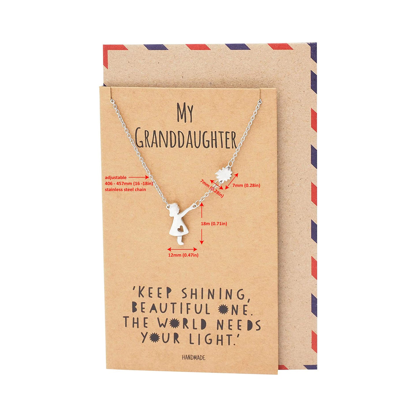 Fay Happy Birthday Granddaughter Inspirational Jewelry Quotes & Greeting Card