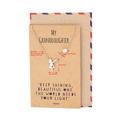 Fay Happy Birthday Granddaughter Inspirational Jewelry Quotes & Greeting Card