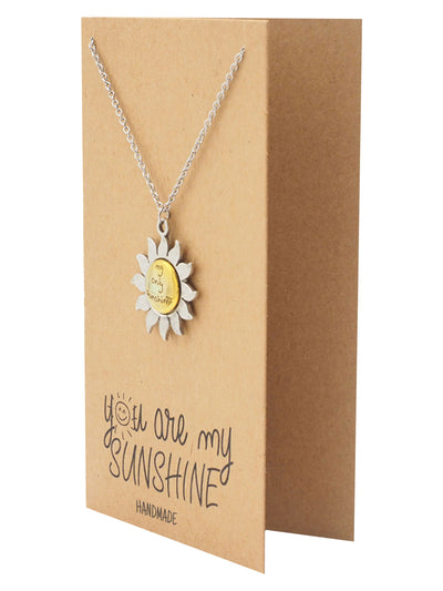 Finley You are My Only Sunshine Necklace for Women, Best Friend Gifts and Greeting Card