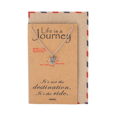 Flo Life is a Journey Necklace Gifts for Cyclists & Soul Cycle Friends