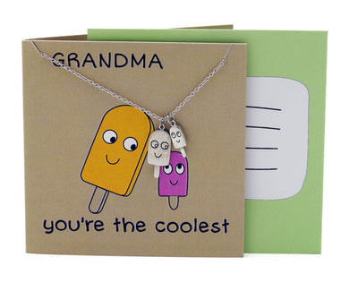 Icy Grandmother Necklace Funny Puns Gifts for Grandma