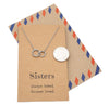 Hailey Sister Quotes Sister Necklaces with Interlocking Circles Pendant