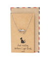 Hattie Resting Cat Pendant Necklace