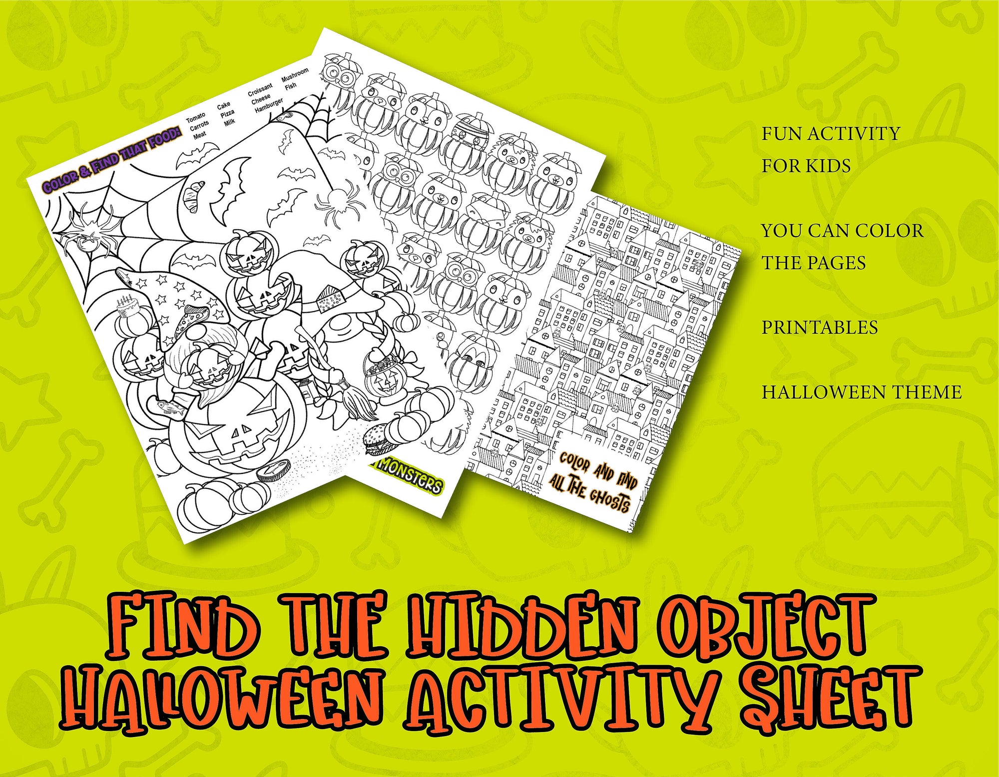 Free Halloween Activities for Kids Printables - Find the Hidden Object