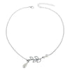 Alice Bridesmaid Gifts Leaf Pearl Pendant Lariat Necklace