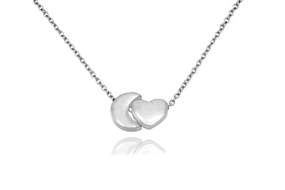 Vera I Love You to the Moon and Back Heart Charm Necklace