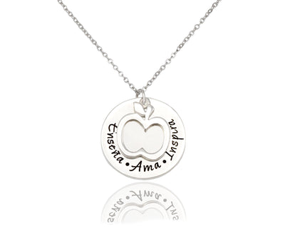 Isabella Teacher Appreciation Gifts, Teacher Inspired Jewelry Necklace with Spanish Greeting Card