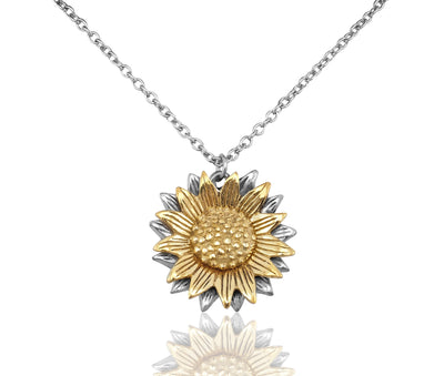 Kamila Sunflower Pendant Necklace for Women, Best Friend Gifts and Greeting Card