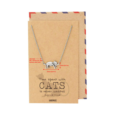 Keira Cat Necklace Quotes Greeting Card, Gifts for Cat Lovers