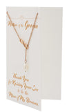 Kayla Mother of the Groom Infinity Pearl Lariat Necklace