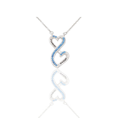 Yana 2 Infinity Hearts Pendant Necklace, Sisters Necklaces, Gifts for Sister Quotes Greeting Card