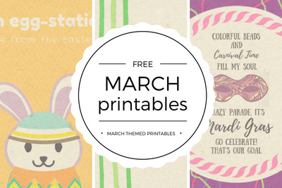 Free March Themed Printables