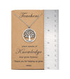 Mia Tree of Life Necklace with Thank You Cards, Teacher Gifts